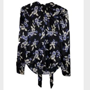 Veronica Beard Carleton Floral Long Sleeve Ruffle